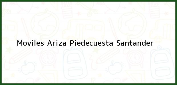 Teléfono, Dirección y otros datos de contacto para Moviles Ariza, Piedecuesta, Santander, Colombia