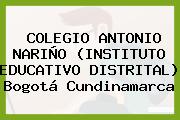 COLEGIO ANTONIO NARIÑO (INSTITUTO EDUCATIVO DISTRITAL) Bogotá Cundinamarca