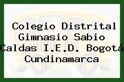 Colegio Distrital Gimnasio Sabio Caldas I.E.D. Bogotá Cundinamarca