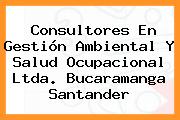 Consultores En Gestión Ambiental Y Salud Ocupacional Ltda. Bucaramanga Santander