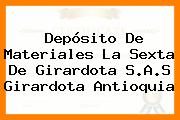 Depósito De Materiales La Sexta De Girardota S.A.S Girardota Antioquia